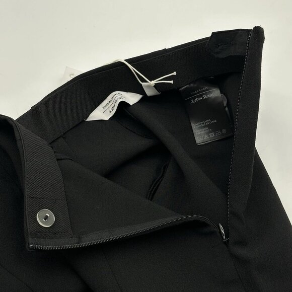 Stockholm Atelier & Other Stories Women's Size 2 Black Straight Leg Slit Pants - Picture 6 of 10